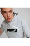 BLUSÃO PUMA ESS+ 2 COL BIG LOGO HOODIE MASCULINO - Cinza