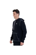 BLUSÃO UNDER ARMOUR STORM COTTON PULLOVER MASCULINO - Preto/branco BLUSÃO UNDER ARMOUR STORM COTTON PULLOVER MASCULINO - Preto/branco