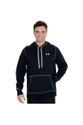 BLUSÃO UNDER ARMOUR STORM COTTON PULLOVER MASCULINO - Preto/branco BLUSÃO UNDER ARMOUR STORM COTTON PULLOVER MASCULINO - Preto/branco