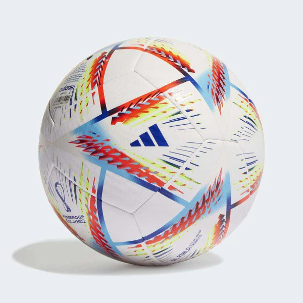 BOLA ADIDAS CAMPO COPA DO MUNDO 2022 AL RIHLA TRAINING - Branco/azul