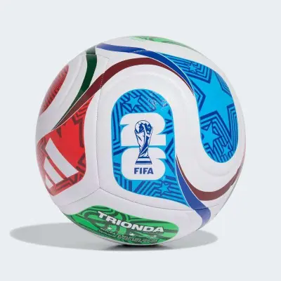 BOLA ADIDAS COPA DO MUNDO 2026 TRIONDA TRAINING CAMPO - Branco/azul