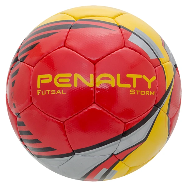 BOLA PENALTY FUTSAL STORM C/C - Vermelho/amarelo