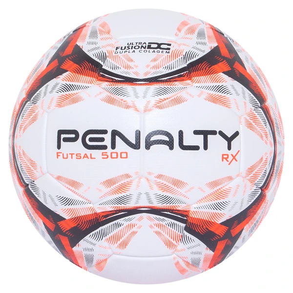 BOLA PENALTY RX R1 500 IX FUTSAL - Branco/laranja