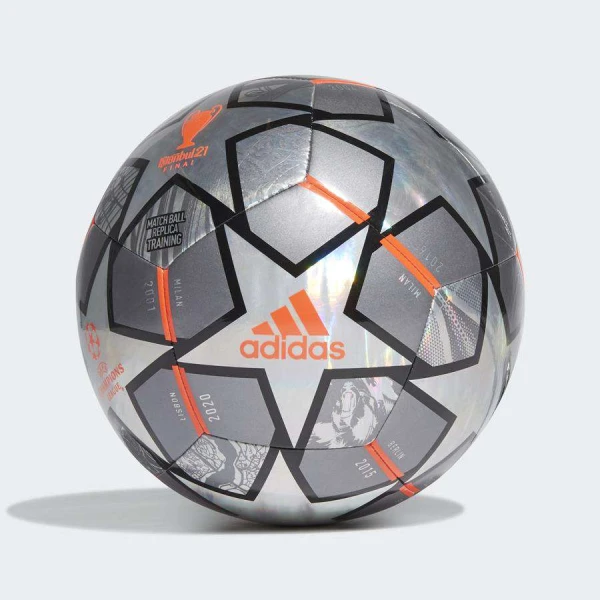 BOLA TREINO ADIDAS TEXTURIZADA FINALE 21 20TH ANIVERSARY UCL - Prata/grafite