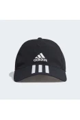 BONÊ ADIDAS BASEBALL AEROREADY 3-STRIPES - Preto/branco