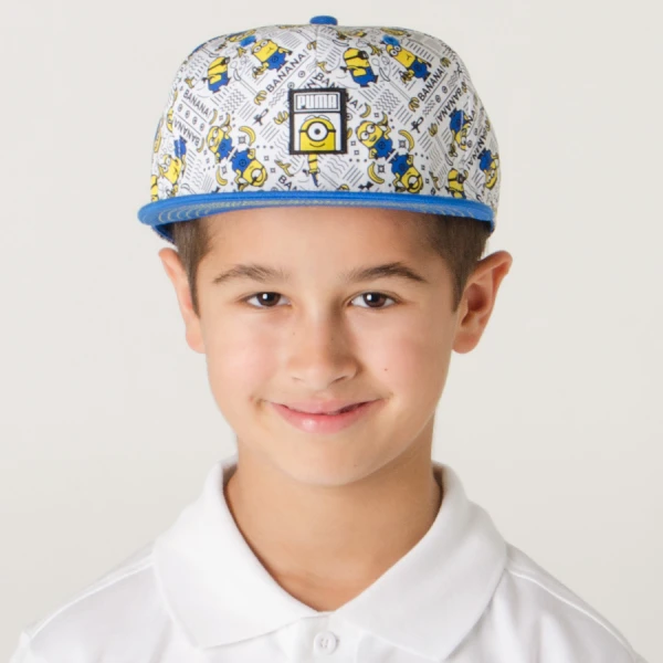 BONÉ PUMA STYFR MINIONS INFANTIL - Branco/azul
