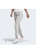 CALÇA ADIDAS ESSENTIALS FRENCH TERRY 3-STRIPES FEMININA - Cinza/branco CALÇA ADIDAS ESSENTIALS FRENCH TERRY 3-STRIPES FEMININA - Cinza/branco