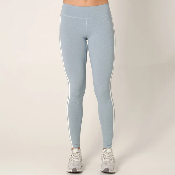CALÇA ADIDAS LEGGING BELIEVE THIS 3S FEMININA - Azul celeste/branco