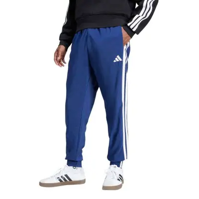 CALÇA ADIDAS MALHA ESSENTIALS TRÊS LISTRAS MASCULINA - Marinho/branco