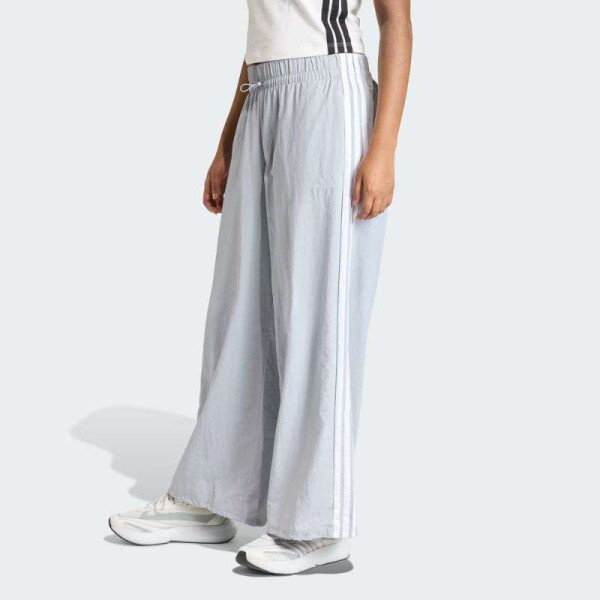 CALÇA ADIDAS PARACHUTE ESSENTIALS 3S FEMININO - Cinza/branco