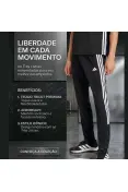 CALÇA ADIDAS WORKOUT ESSENTIALS ALL SET 3 STRIPES - Preto/branco CALÇA ADIDAS WORKOUT ESSENTIALS ALL SET 3 STRIPES - Preto/branco