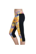 CALÇA ASICS AYAMI TIGHT CORSÁRIO FEMININA - Amarelo/roxo CALÇA ASICS AYAMI TIGHT CORSÁRIO FEMININA - Amarelo/roxo