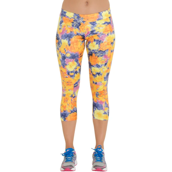 CALÇA ASICS AYAMI TIGHT LEGGING FEMININA - Amarelo/roxo