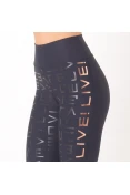 CALÇA LIVE LEGGING ICON LUX FEMININA - Preto