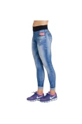 CALÇA LIVE LEGGING IN FAVORITE JEANS FEMININA - Azul/preto CALÇA LIVE LEGGING IN FAVORITE JEANS FEMININA - Azul/preto