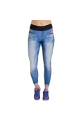 CALÇA LIVE LEGGING IN FAVORITE JEANS FEMININA - Azul/preto CALÇA LIVE LEGGING IN FAVORITE JEANS FEMININA - Azul/preto