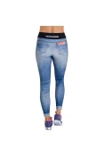 CALÇA LIVE LEGGING IN FAVORITE JEANS FEMININA - Azul/preto CALÇA LIVE LEGGING IN FAVORITE JEANS FEMININA - Azul/preto