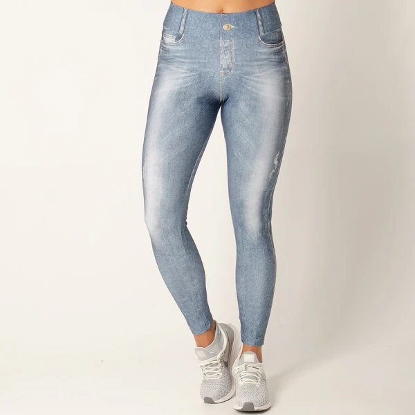 CALÇA LIVE LEGGING JEANS DAILY LOOK FEMININA - Azul