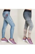 CALÇA LIVE LEGGING REVERSIBLE RUSH INFANTIL - Azul/preto CALÇA LIVE LEGGING REVERSIBLE RUSH INFANTIL - Azul/preto
