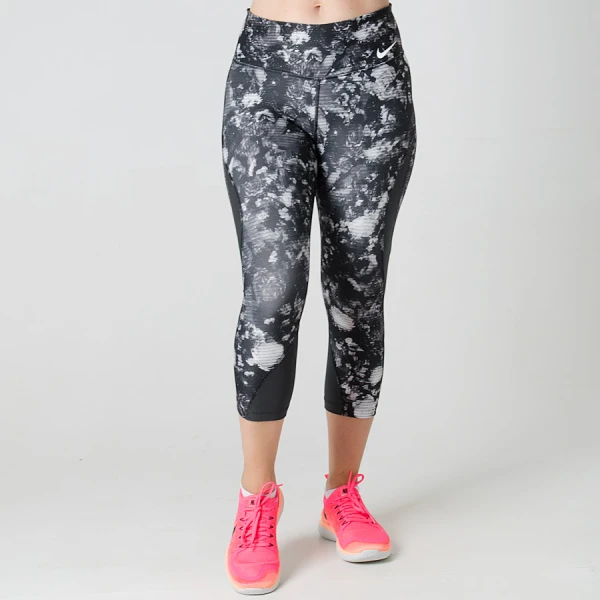 CALÇA NIKE POWER CAPRI FEMININA - Chumbo/branco