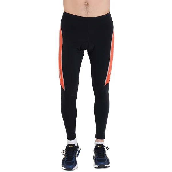 CALÇA POKER CICLISTA LYCRA ACOLCHOADA SPEED 3 MASCULINA - Preto/laranja