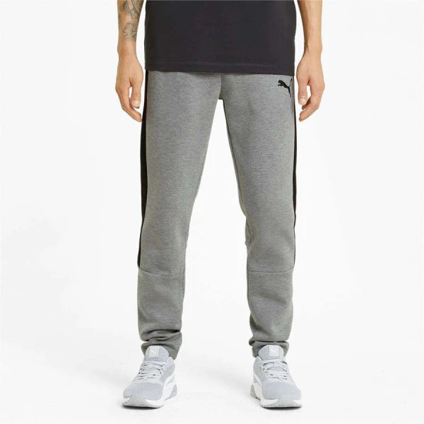 CALÇA PUMA EVOSTRIPE CORE PANTS MASCULINA - Cinza/preto