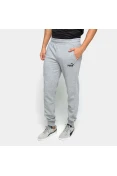 CALÇA PUMA MOLETOM ESSENTIALS LOGO MASCULINA - Cinza