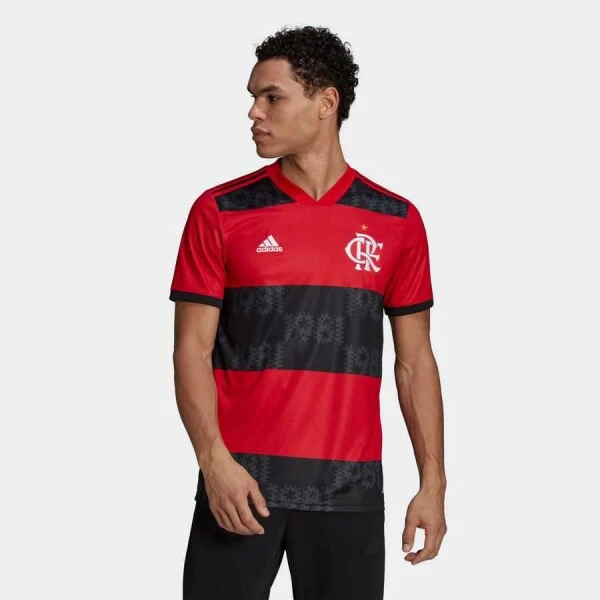 CAMISA 1 CR FLAMENGO 2021 ADIDAS MASCULINA - Vermelho/preto