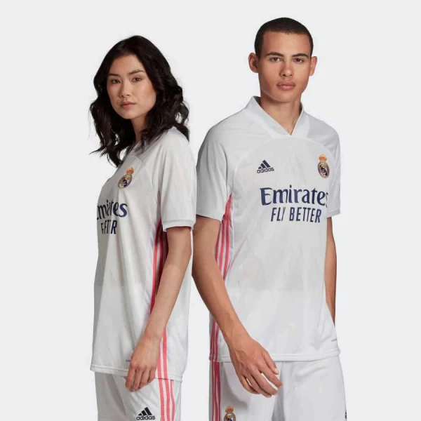 CAMISA 1 TORCEDOR REAL MADRID 20/21 ADIDAS UNISSEX - Branco/marinho