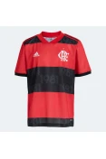 CAMISA ADIDAS 1 CR FLAMENGO 21/22 INFANTIL - Vermelho/preto