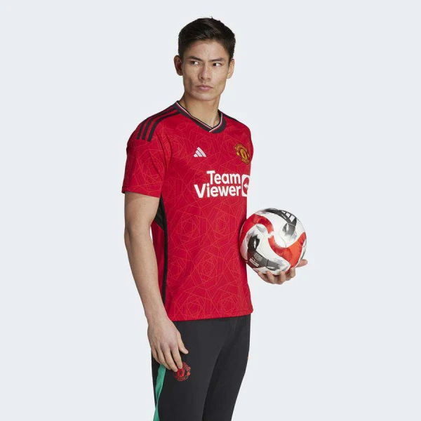 CAMISA ADIDAS 1 MANCHESTER UNITED 23/24 TORCEDOR MASCULINA - Vermelho