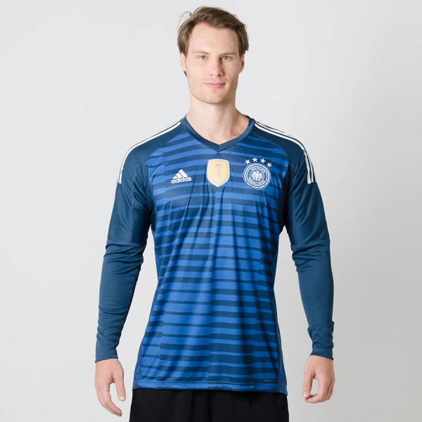 CAMISA ADIDAS ALEMANHA GOLEIRO OFICIAL 2018 SEM NÚMERO - Marinho/azul