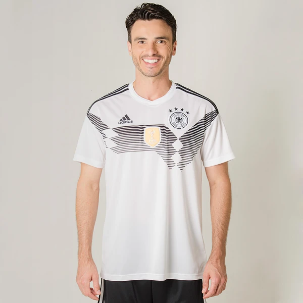 CAMISA ADIDAS ALEMANHA OFICIAL 1 2018 SEM NÚMERO - Branco/preto