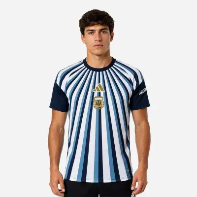 CAMISA ADIDAS ARGENTINA I 26 PRE JOGO MASCULINA - Branco/marinho