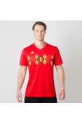 CAMISA ADIDAS BÉLGICA OFICIAL 1 2018 SEM NÚMERO - Vermelho/amarelo