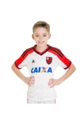 CAMISA ADIDAS FLAMENGO 2014 OFICIAL 2 SEM NÚMERO INFANTIL - Branco/vermelho