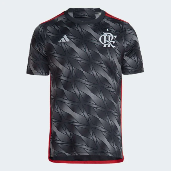CAMISA ADIDAS FLAMENGO OF III 2024/25 MASCULINA - Grafite/vermelho