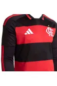 CAMISA ADIDAS FLAMENGO TORCEDOR I MANGA LONGA 26/27 MASCULINA - Vermelho/preto