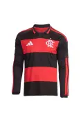 CAMISA ADIDAS FLAMENGO TORCEDOR I MANGA LONGA 26/27 MASCULINA - Vermelho/preto