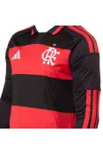 CAMISA ADIDAS FLAMENGO TORCEDOR I MANGA LONGA 26/27 MASCULINA - Vermelho/preto