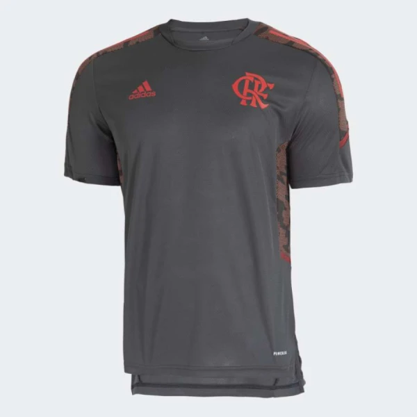 CAMISA ADIDAS FLAMENGO TREINO MASCULINO - Grafite/vermelho