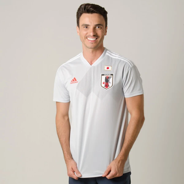 CAMISA ADIDAS JAPÃO OFICIAL 2 2018 SEM NÚMERO - Cinza/branco