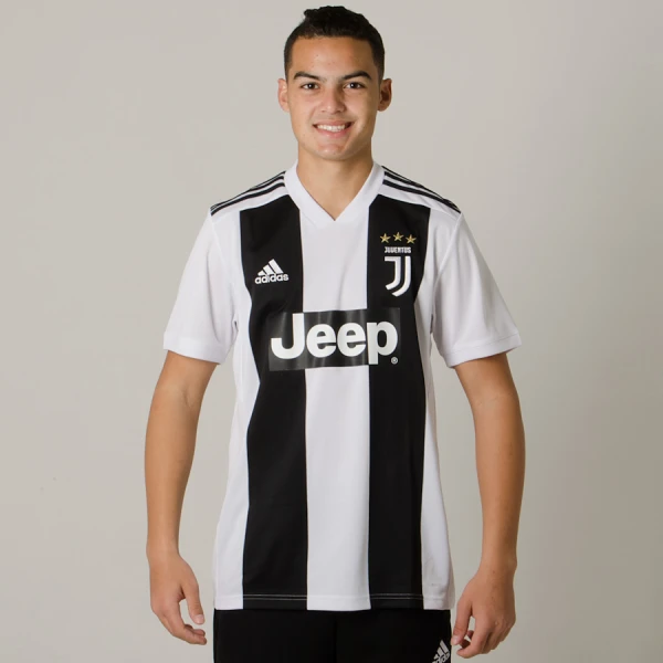 CAMISA ADIDAS JUVENTUS OFICIAL 1 2018/19 SEM NÚMERO - Branco/preto