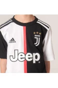 CAMISA ADIDAS JUVENTUS OFICIAL 1 2019/20 SEM NÚMERO INFANTIL - Preto/branco