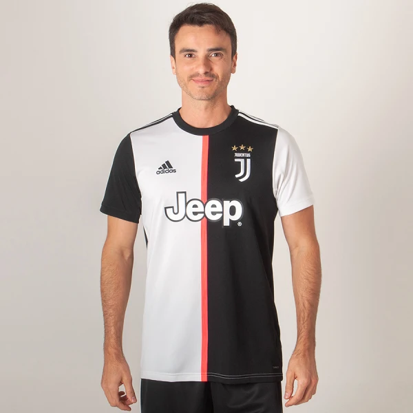 CAMISA ADIDAS JUVENTUS OFICIAL 1 2019/20 SEM NÚMERO - Preto/branco