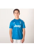 CAMISA ADIDAS JUVENTUS OFICIAL 3 2019/20 SEM NÚMERO INFANTIL - Azul/prata CAMISA ADIDAS JUVENTUS OFICIAL 3 2019/20 SEM NÚMERO INFANTIL - Azul/prata