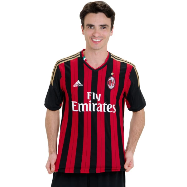 CAMISA ADIDAS MILAN OFICIAL 1 2013 SEM NUMERO - Vermelho/preto