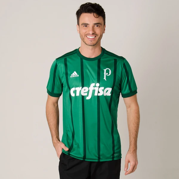 CAMISA ADIDAS PALMEIRAS OFICIAL 1 2017 SEM NÚMERO - Verde