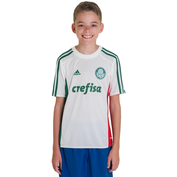 CAMISA ADIDAS PALMEIRAS OFICIAL 2 2015 SEM NÚMERO INFANTIL - Bege/verde