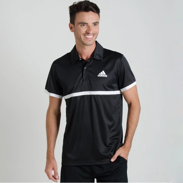 CAMISA ADIDAS POLO COURT MASCULINA - Preto/branco